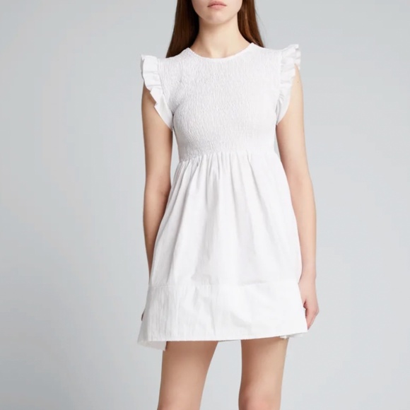 Ciao Lucia! - NEW White "Camilla" 100% Cotton Smocked Sleeveless Dress, Size XL - Picture 1 of 4